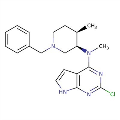 CAS:923036-25-3|N-[(3R,4R)-1-Бензил-4-метил-3-пиперидинил]-2-хлоро-N-метил-7Н-пироло[2,{{ 13}}d]пиримидин-4-амин