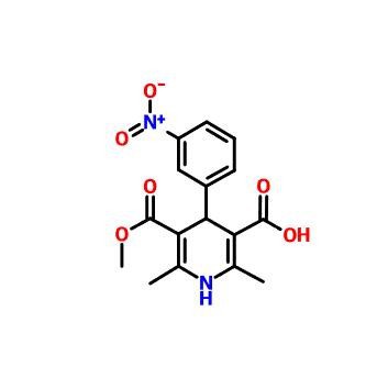 CAS №.74936-72-4 1,4-Дихидро-2,6-диметил-4-(3-нитрофенил)-3,{{7} }пиридиндикарбоксилна киселина 3-метилов естер